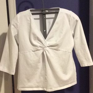 Preloved white cotton/spandex Casual Living Tee